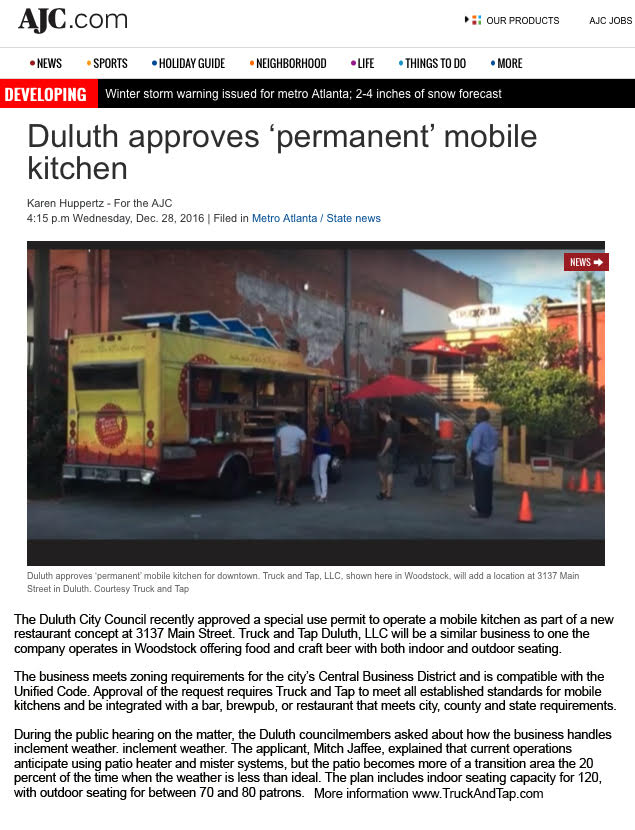 Duluth Approves Permanent Mobile Kitchen for Truck & Tap Expansion